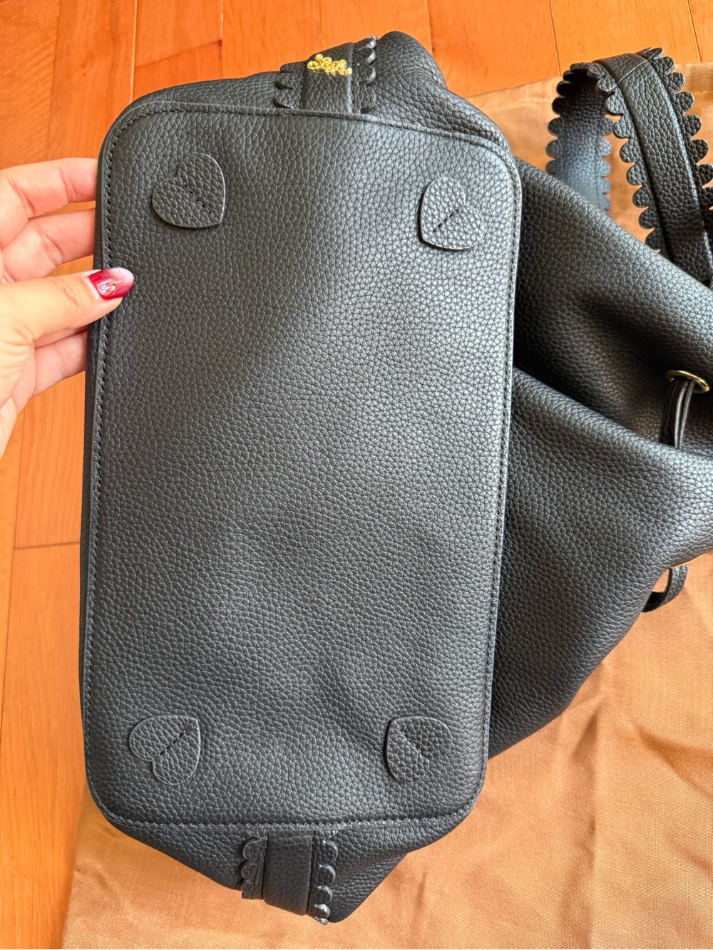 Stoney Clover Lane Leather Henrietta Bucket Bag Noir Black - Picture 4 of 16